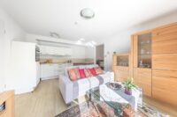 Wohnzimmer mit offener Küche
